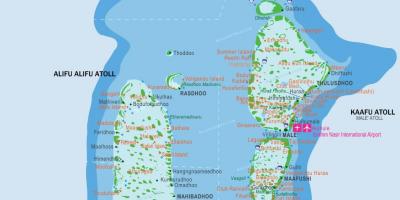 Мальдыўскія выспы размяшчэнне на карце 
