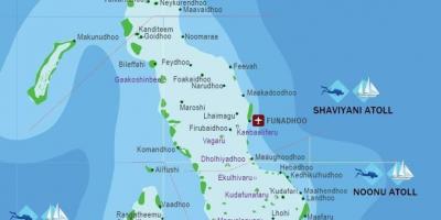 Падрабязная карта Мальдывы