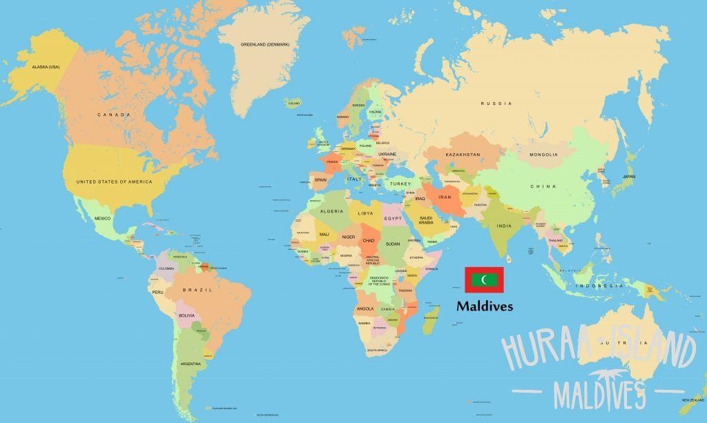 паказаць Мальдывы на карце свету
