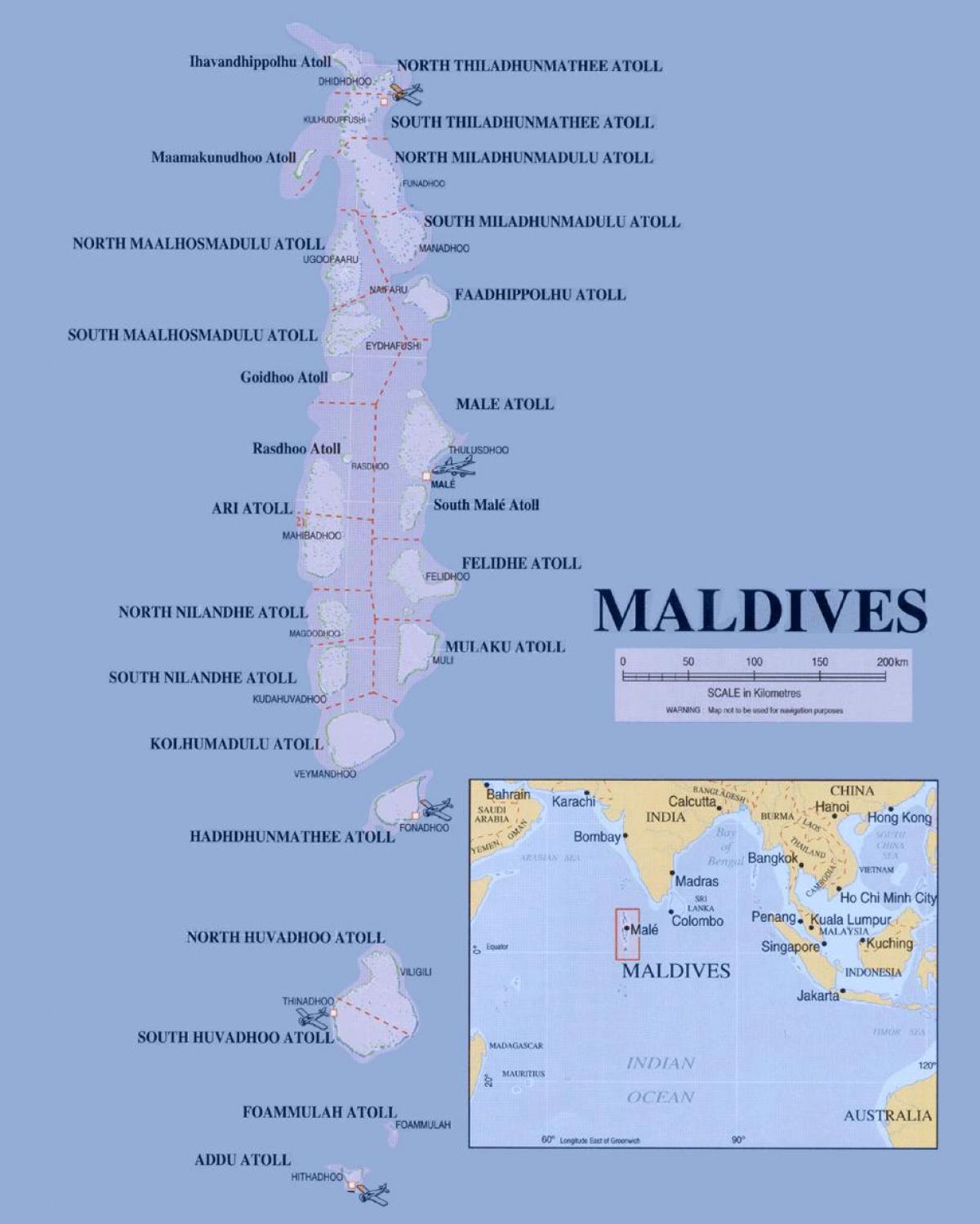 карта Мальдывы