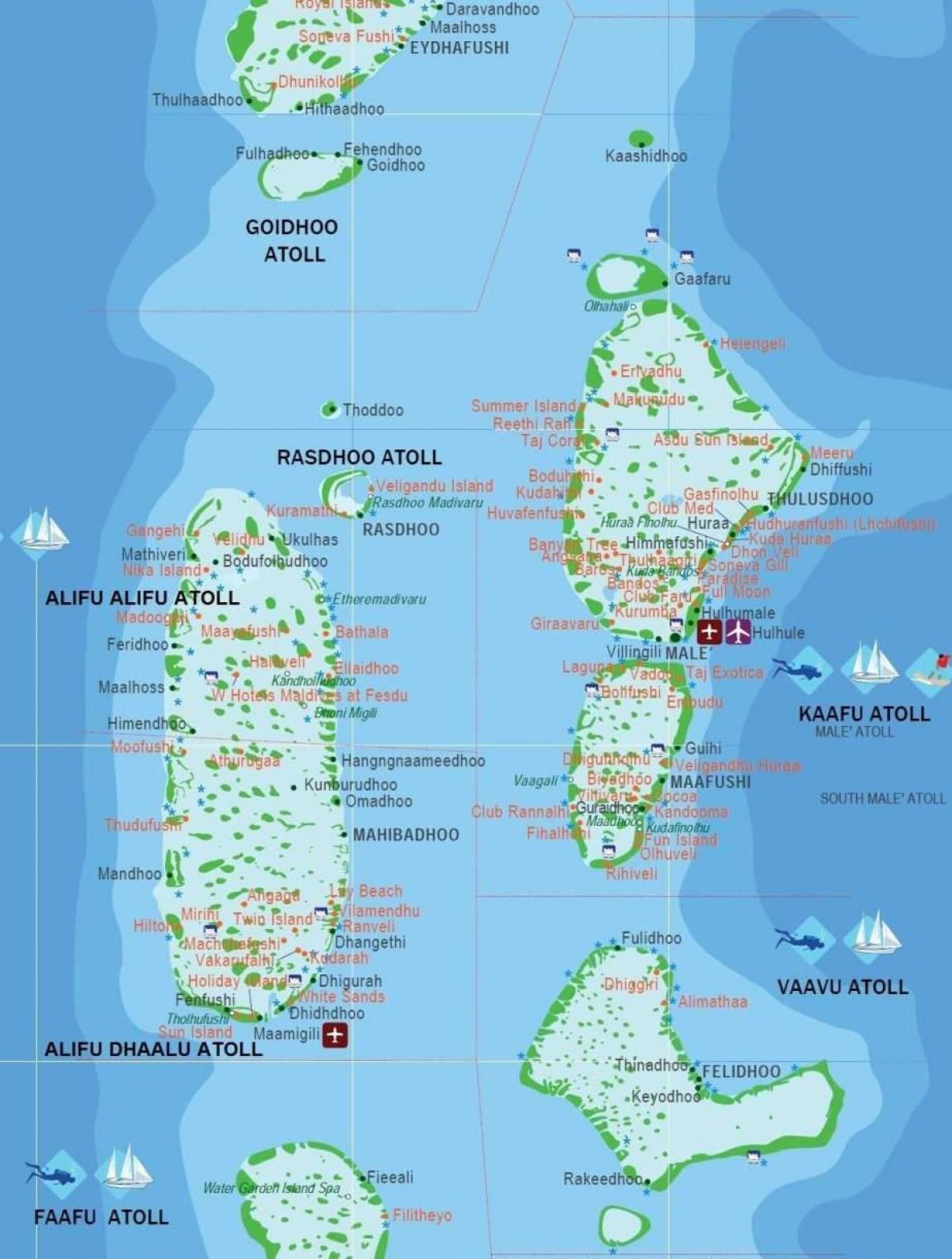 краіна Мальдывы на карце свету