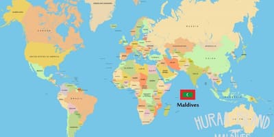 Паказаць Мальдывы на карце свету