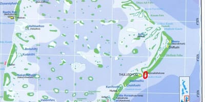 Карта Паўночны Мале Атол Мальдывы